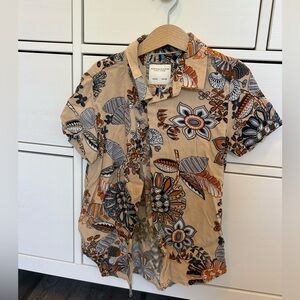 Denim and Flower floral button shirt size 8